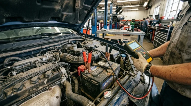 Recenze autobaterie Power Boost: Test, parametry, životnost a zkušenosti 2 Testování autobaterie Power Boost v autoservisu digitálním testerem